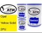 Preview: Opel, Yellow Solid, 2PU: 500ml Lackdose + 500ml Klarlack + 250ml Härter - Set, von ATW Autoteile West.